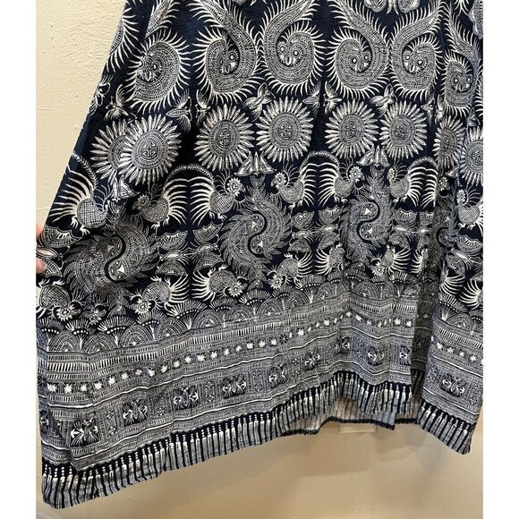 Maxi Dress Sleeveless V-Neck Womens XL Geometric Animal Zanzea Black White - Picture 6 of 9